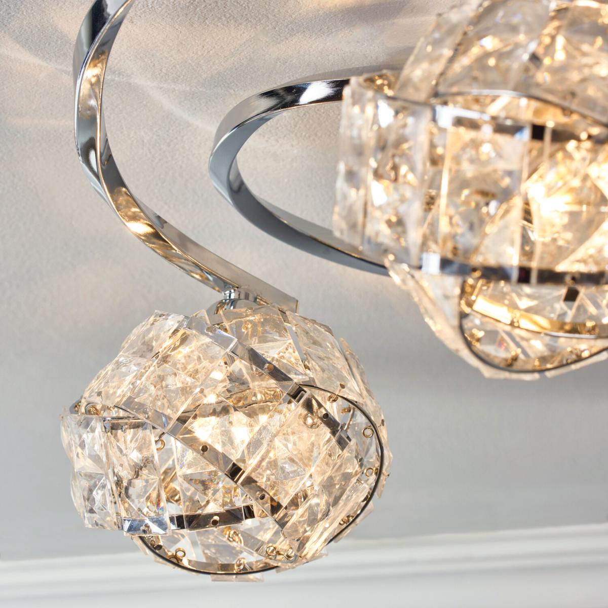 3 Light Jewel Twisted Ceiliing Fitting – image 5