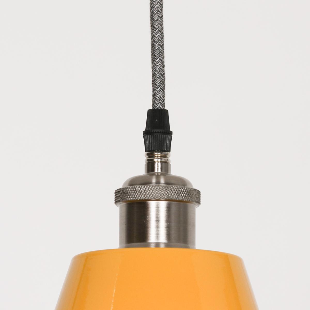 Large Mustard Yellow Pendant Ceiling Light Factory Style - Mustard Yellow – image 7