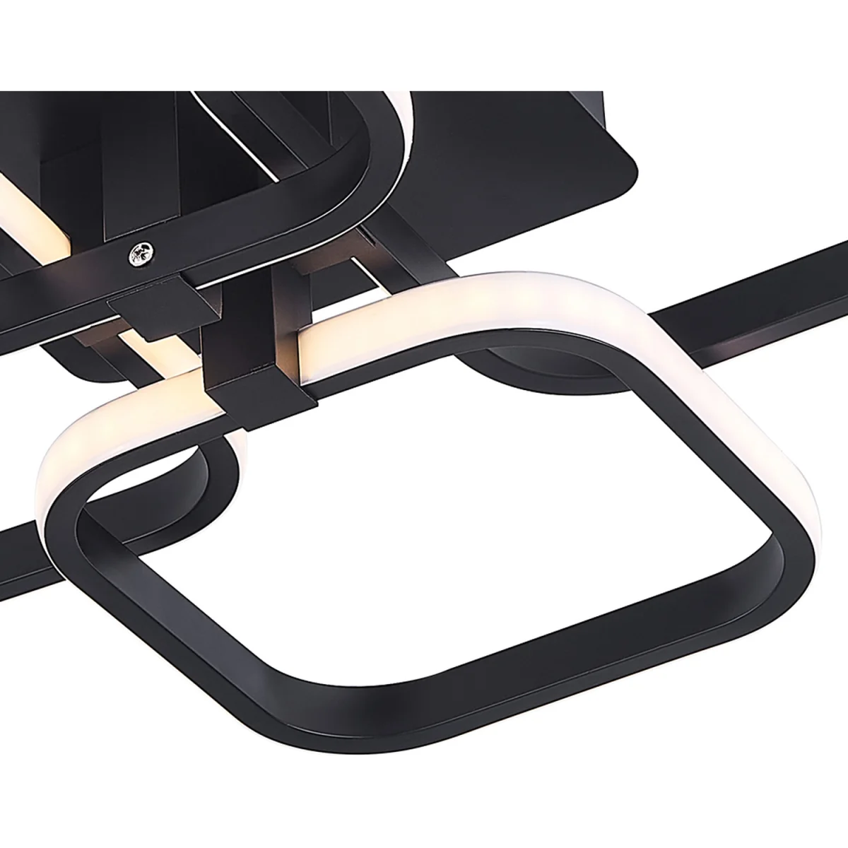 Simple Line LED Energy Efficient Semi Flush Ceiling Light - Black – image 3
