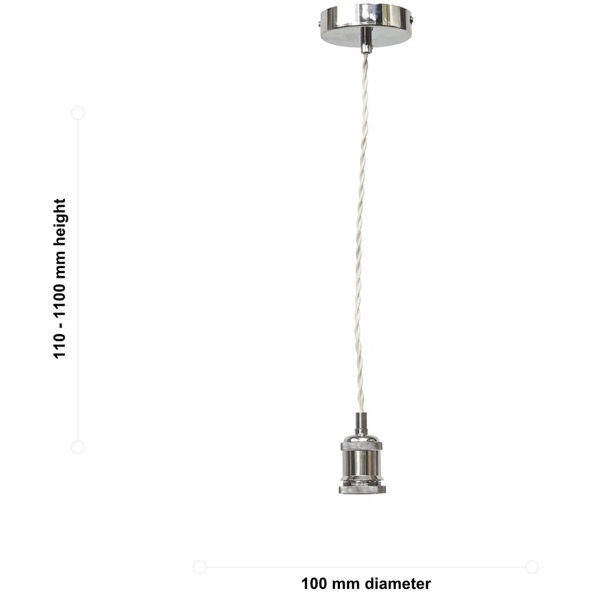 Set Of 2 Flex Chrome Retro Ceiling Pendant Flex Kits - Chrome – image 5