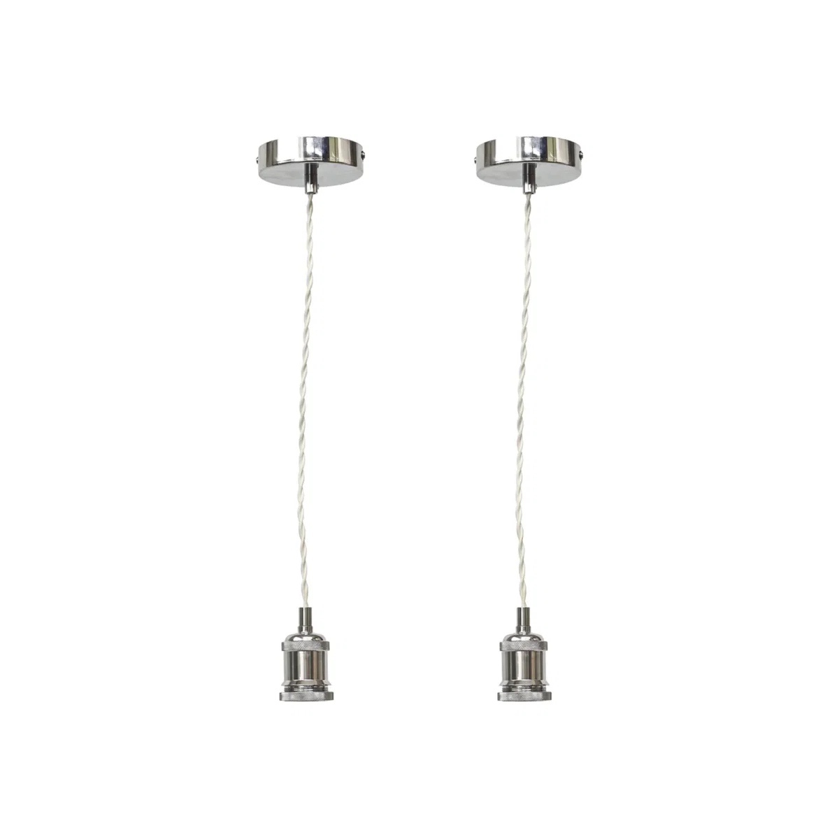 Set Of 2 Flex Chrome Retro Ceiling Pendant Flex Kits - Chrome – image 1