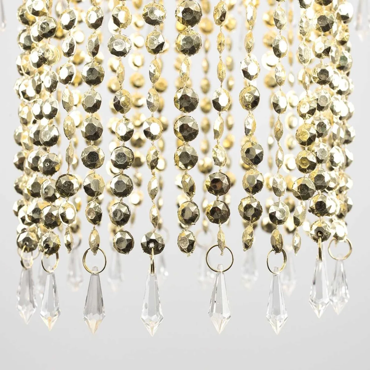 Gold Jewel Acrylic Bead Ceiling Pendant Light Shade - Gold – image 1