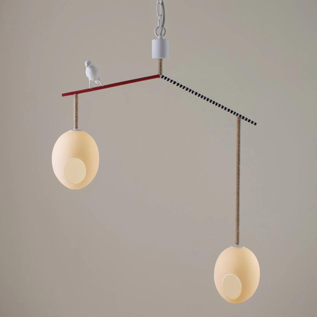 Porta Romana | Cloudy Robin Ceiling Light Small | Multi – image 2