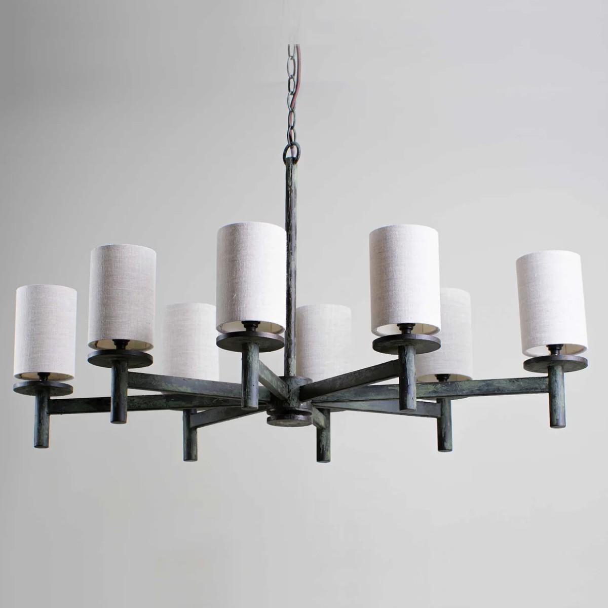Porta Romana | Neptune Chandelier Small | Verdigris – image 2
