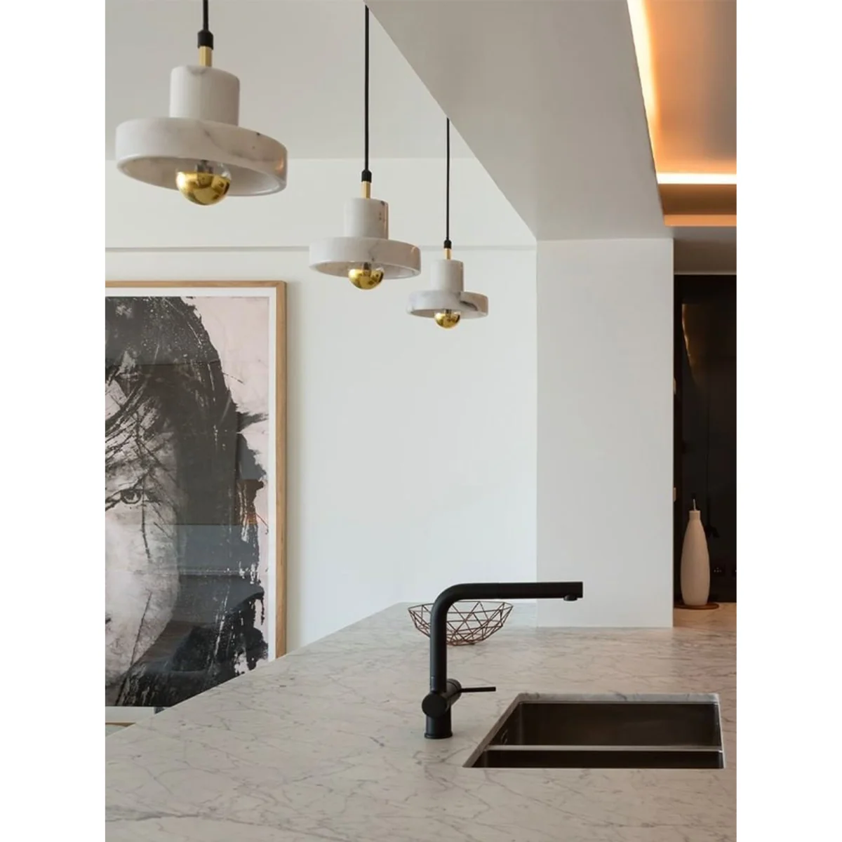 Dimmable LED Pendant Light Stone – image 3