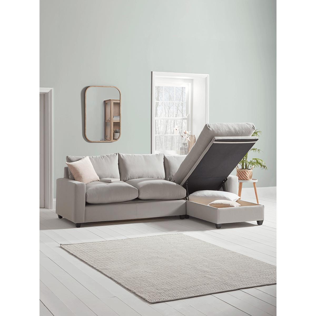 Wimbledon Chaise Sofa Ash Linen Cotton Blend - Right Hand Facing – image 2