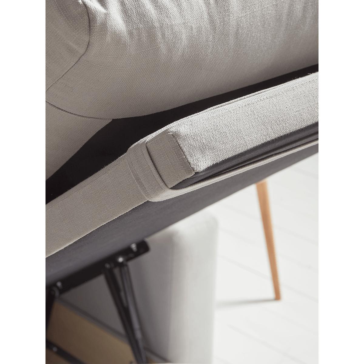 Wimbledon Chaise Sofa Ash Linen Cotton Blend - Right Hand Facing – image 5