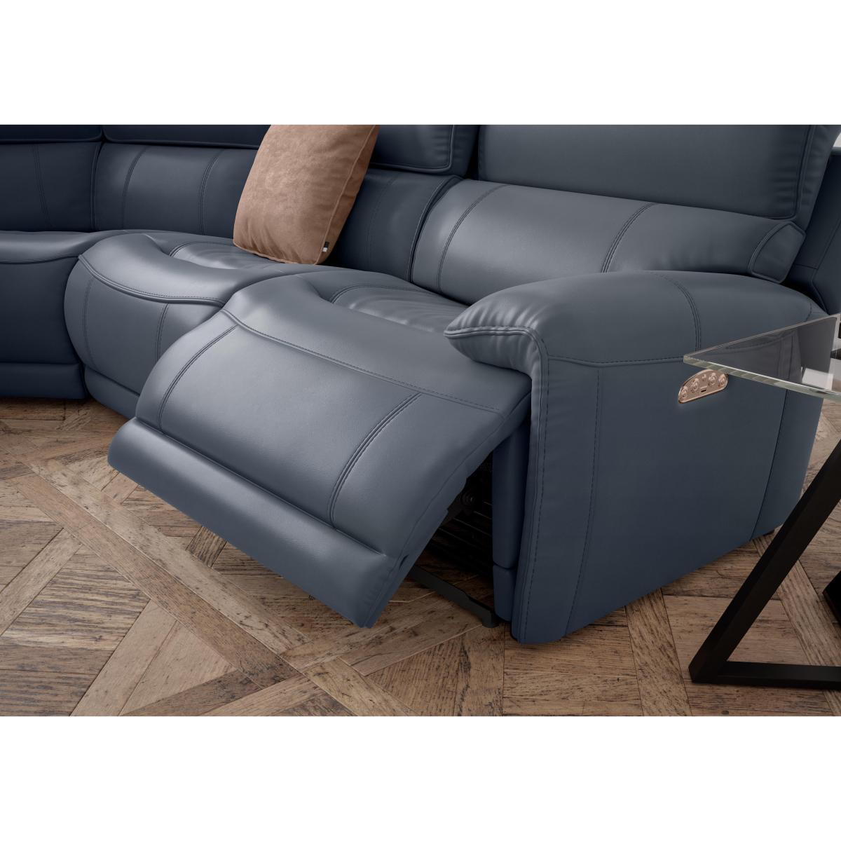 Link Leather Corner Chaise Power Sofa – image 6