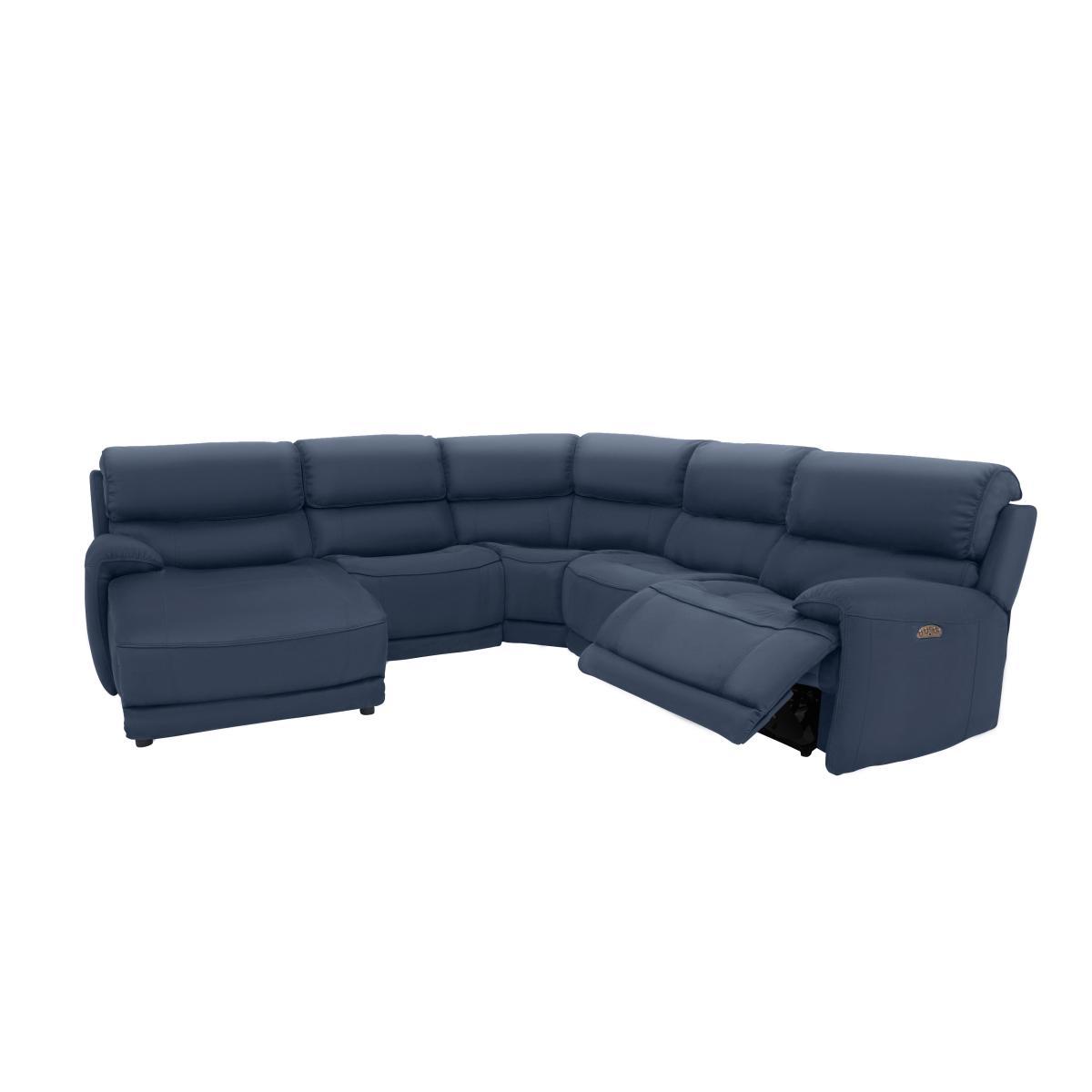 Link Leather Corner Chaise Power Sofa – image 7