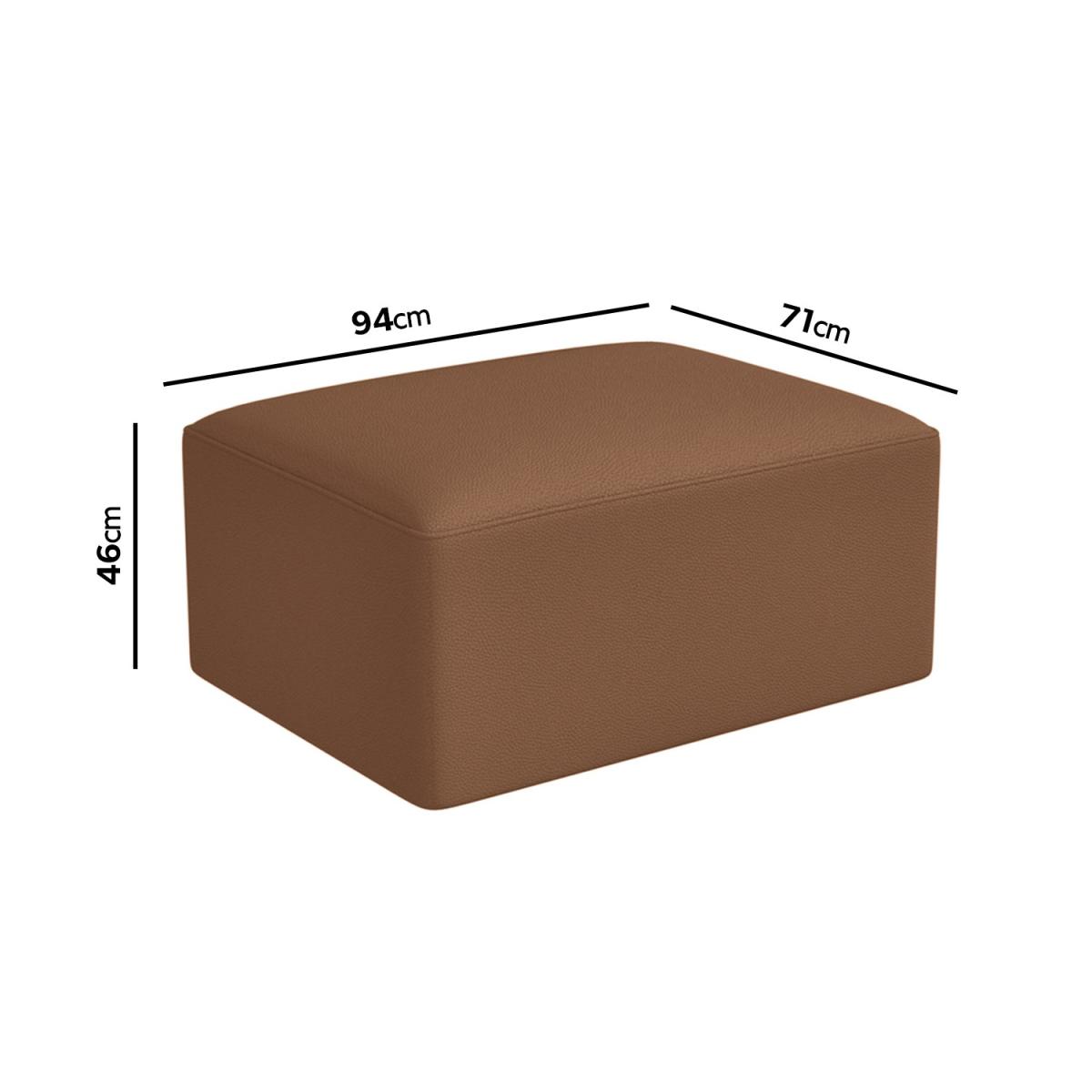Large 4 Seater Modular Sofa in Tan Faux Leather with Left Facing Chaise - Hendrix – image 12
