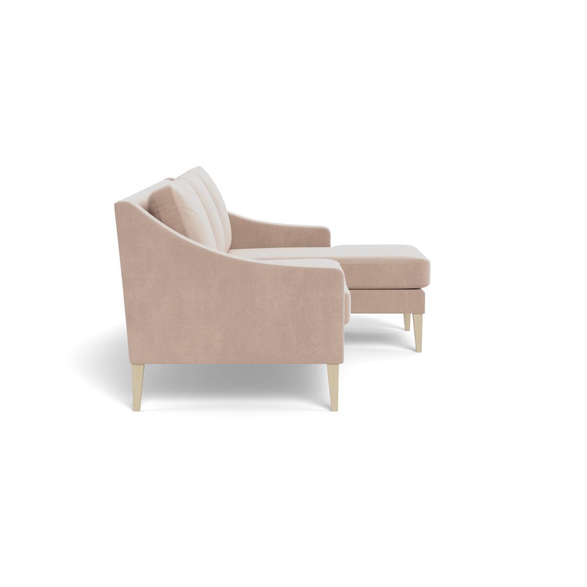 Heal's Richmond Corner Chaise Sofa Smart Velvet Pebble Tinted Ash Feet - Heal's UK Furniture – image 3