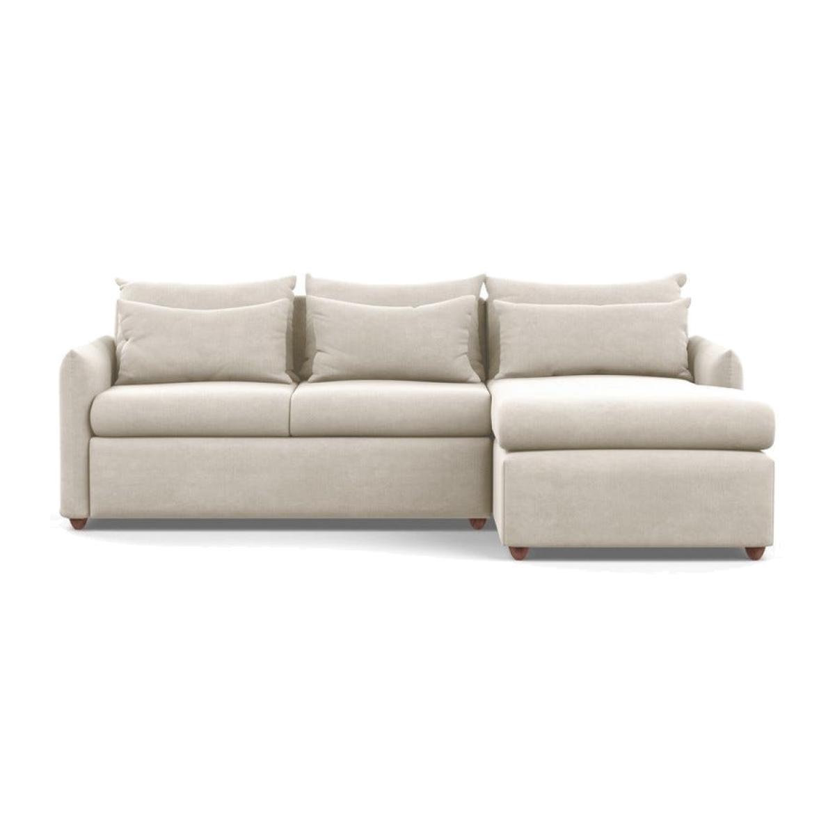 Heal's Pillow Medium Right Hand Corner Chaise Sofa Bed Linen Hessian Chestnut Stain Feet - Heal's UK Bedroom Furniture
