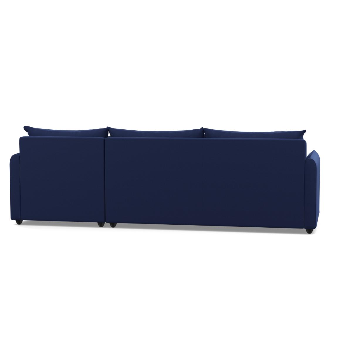 Heal's Pillow Large Right Hand Corner Chaise Melton Wool New Navy Natural Feet - Heal's UK Furniture – image 5