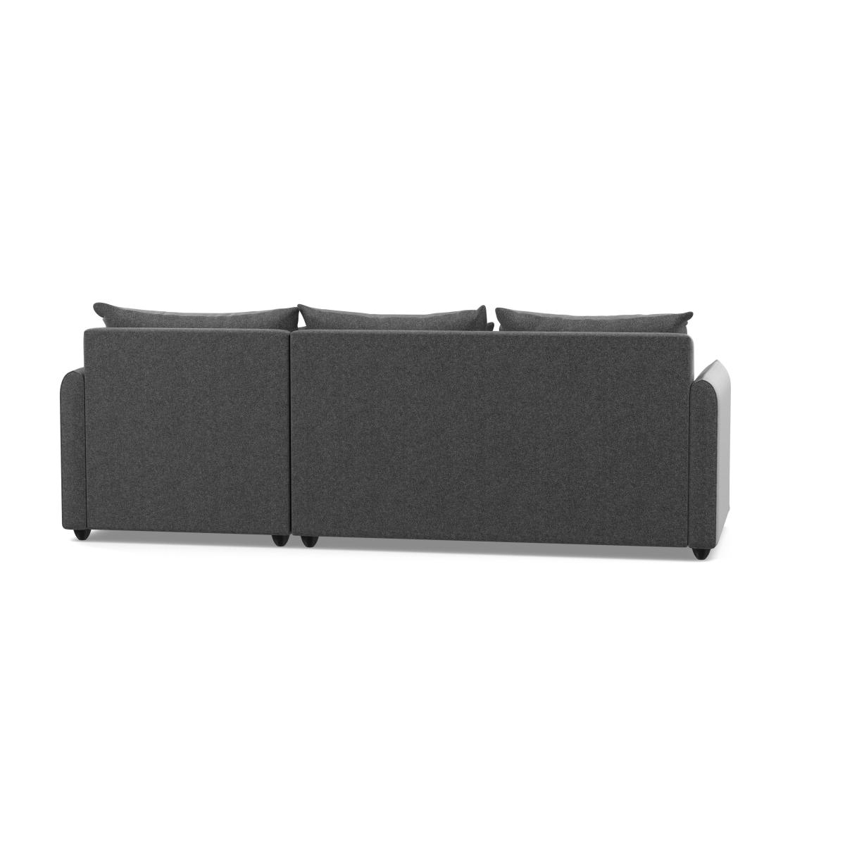 Heal's Pillow Medium Right Hand Corner Chaise Melton Wool Granite Black Feet - Heal's UK Furniture – image 5