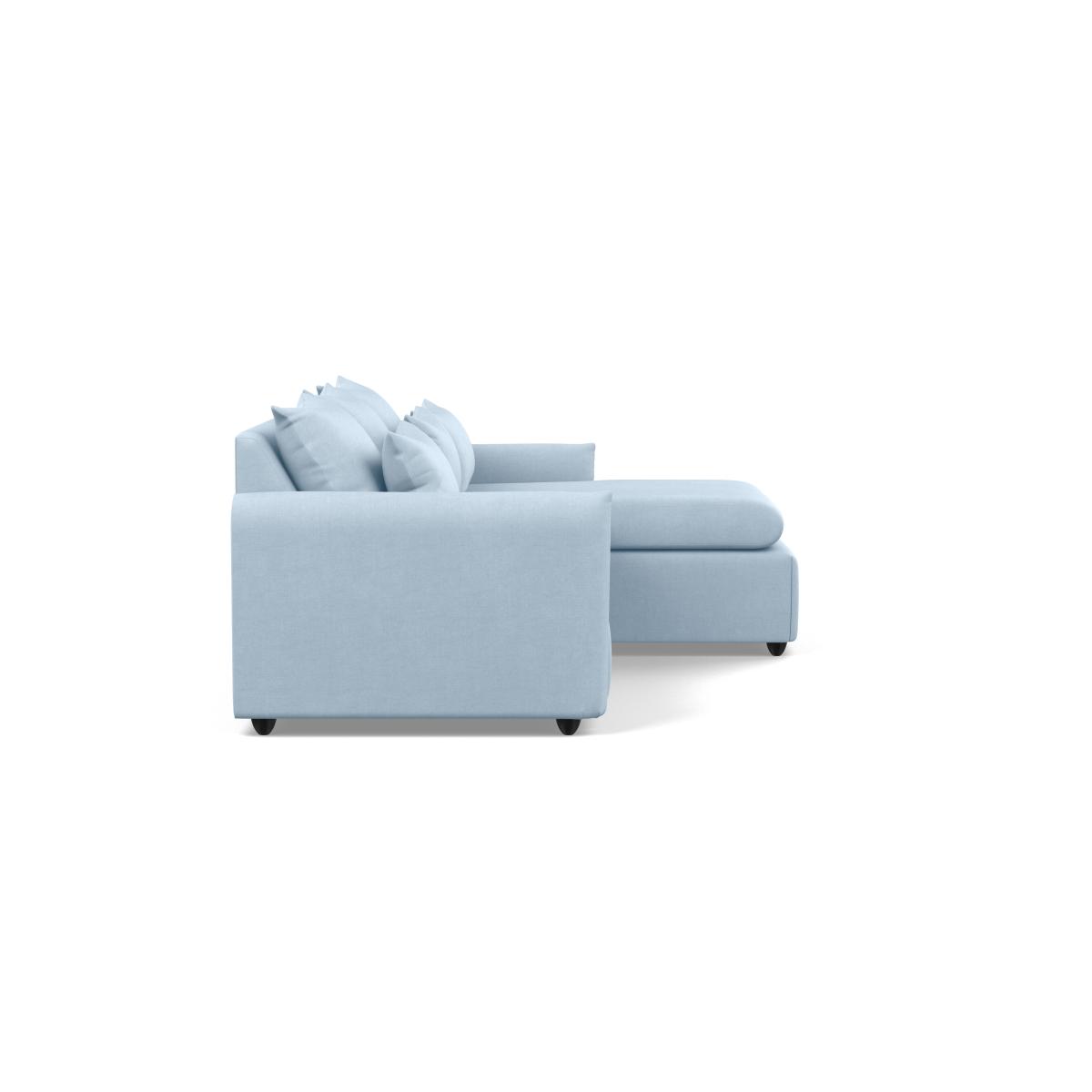 Heal's Pillow Medium Right Hand Corner Chaise Capelo LinenCotton Sea Shanty Black Feet - Heal's UK Furniture – image 3