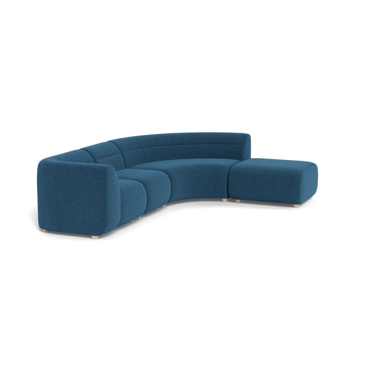 Heal's Lilli Right Hand Facing Curved Corner Sofa Texture Ink Natural Ash Feet - Heal's UK Furniture – image 2