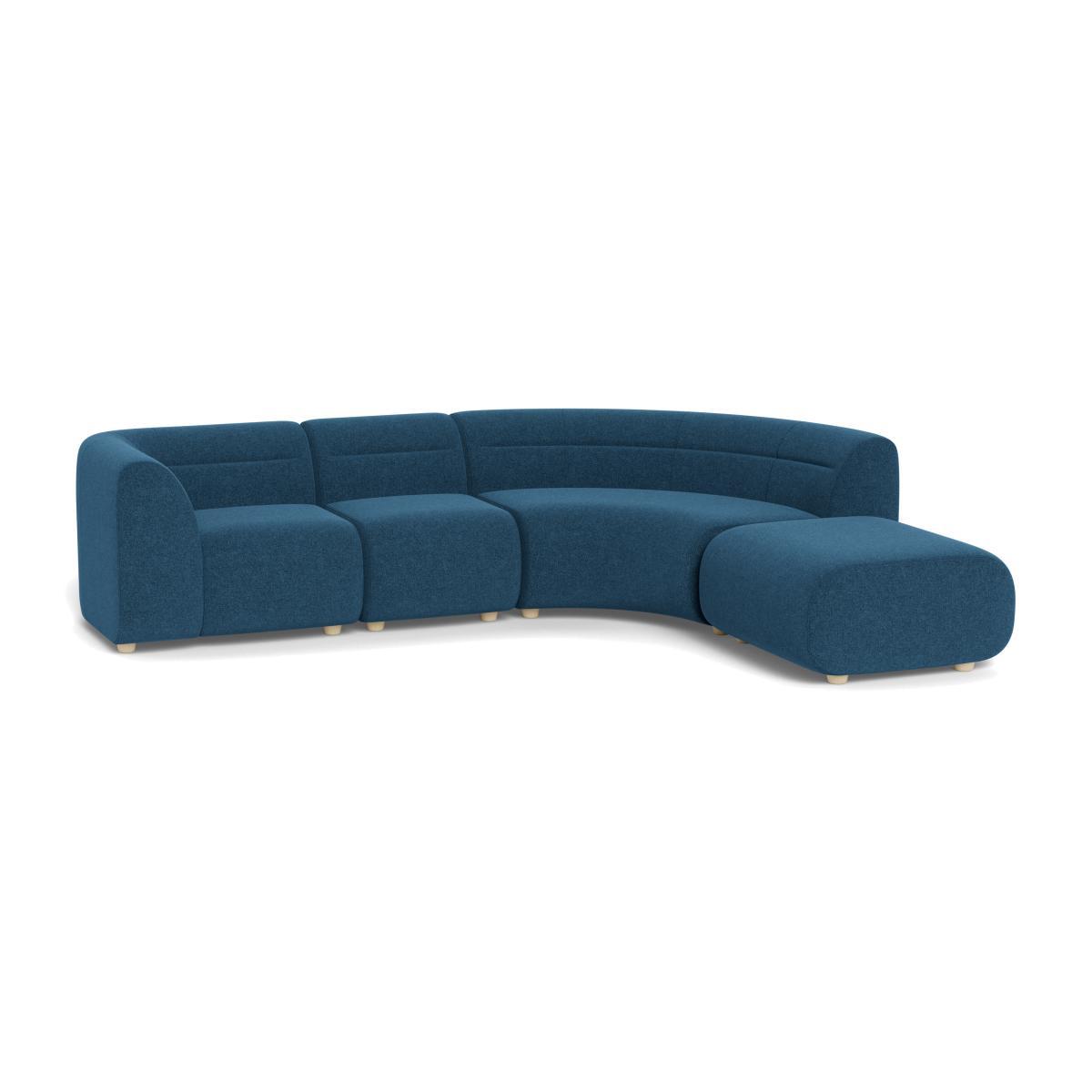Heal's Lilli Right Hand Facing Curved Corner Sofa Texture Ink Natural Ash Feet - Heal's UK Furniture – image 1