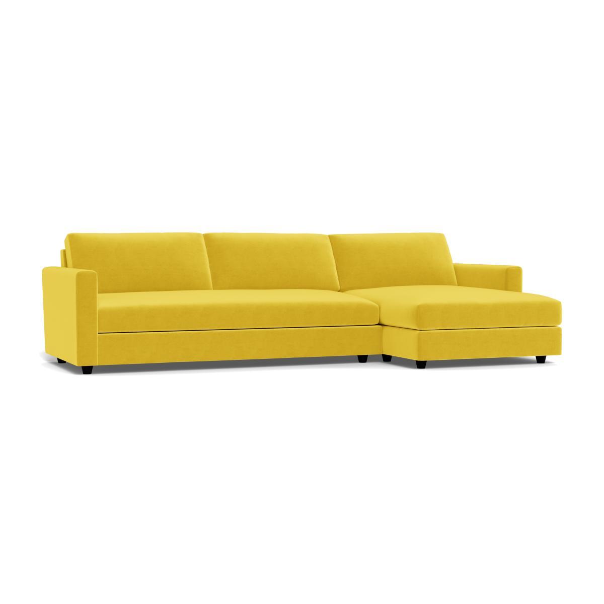 Heal's Nimbus Complete 4 Seater Corner Chaise RHF Capelo Linen Cotton Mineral Black Feet - Heal's UK Furniture – image 1