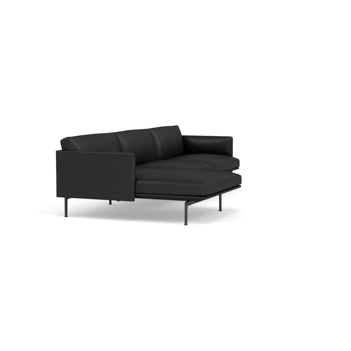 Muuto Outline Corner Chaise Sofa Left Hand Facing Kvadrat Fiord Fabric Dark Green 961 - Heal's UK Furniture – image 2