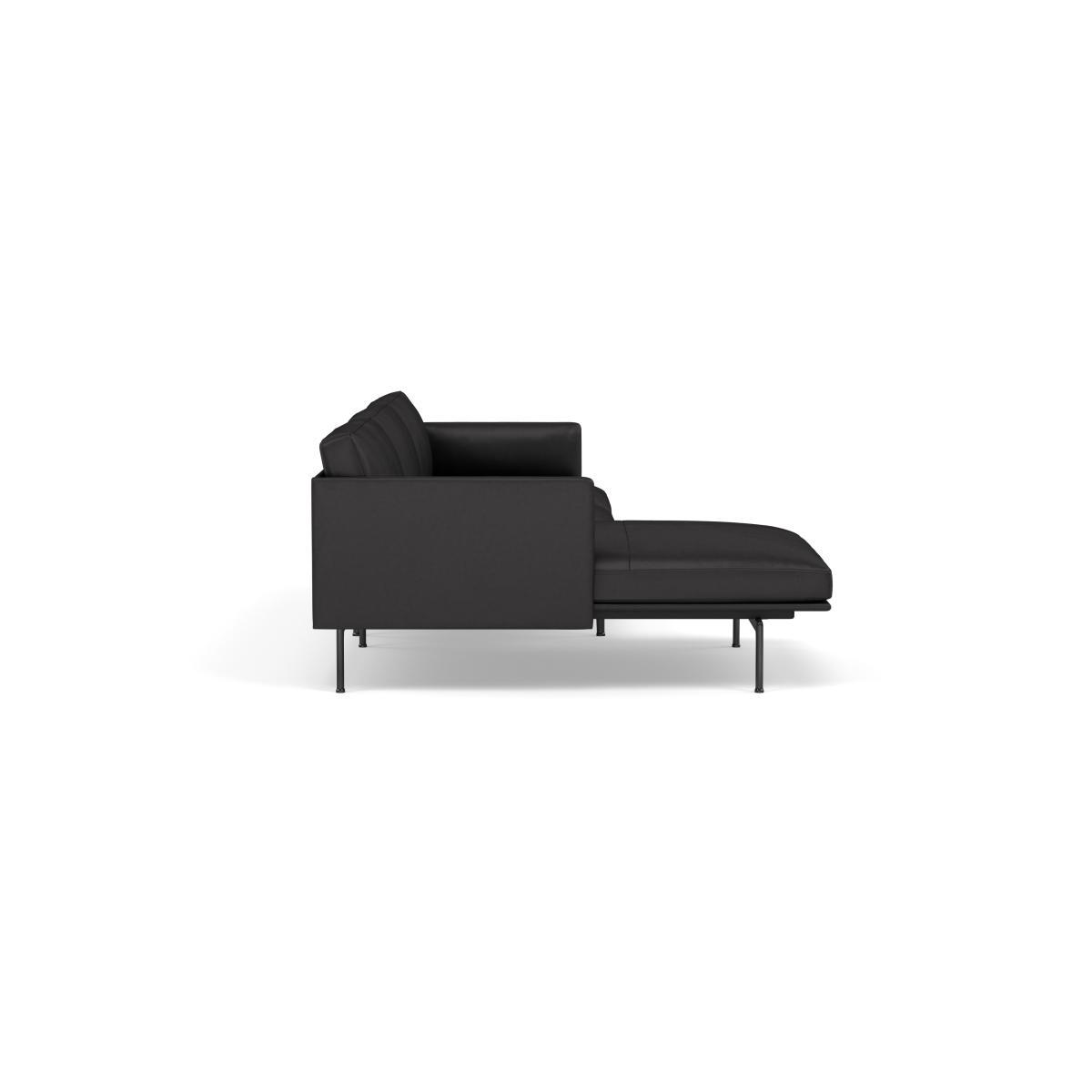 Muuto Outline Corner Chaise Sofa Left Hand Facing Kvadrat Fiord Fabric Dark Green 961 - Heal's UK Furniture – image 3