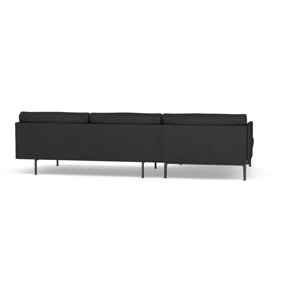 Muuto Outline Corner Chaise Sofa Left Hand Facing Kvadrat Fiord Fabric Dark Green 961 - Heal's UK Furniture – image 5