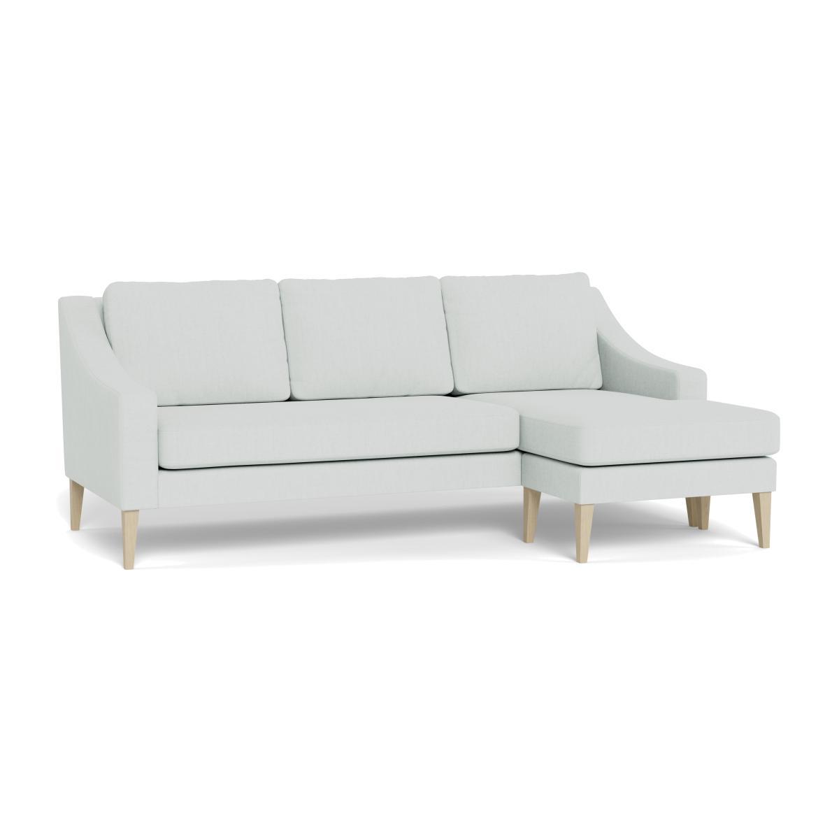 Heal's Richmond Corner Chaise Sofa Broad Weave Tin Natural Ash Feet - Heal's UK Furniture – image 1