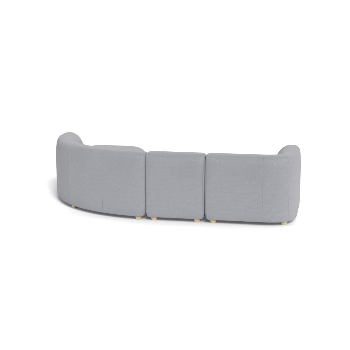 Heal's Lilli Right Hand Facing Curved Corner Sofa Brushed Cotton Pewter Natural Ash Feet - Heal's UK Furniture – image 5