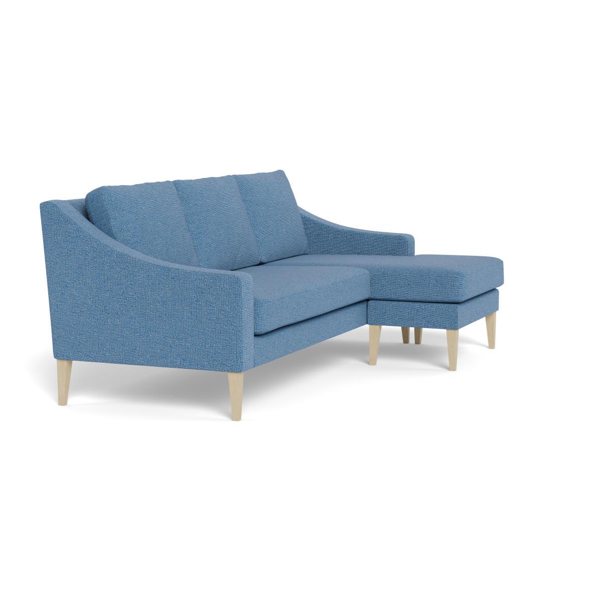 Heal's Richmond Corner Chaise Sofa Tejo Recycled Cobalt Black Feet - Heal's UK Furniture – image 2