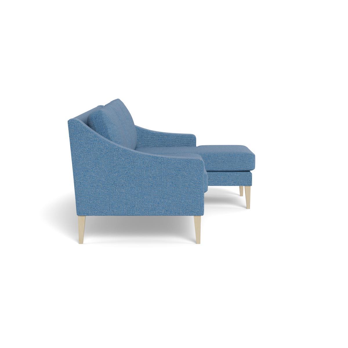 Heal's Richmond Corner Chaise Sofa Tejo Recycled Cobalt Black Feet - Heal's UK Furniture – image 3