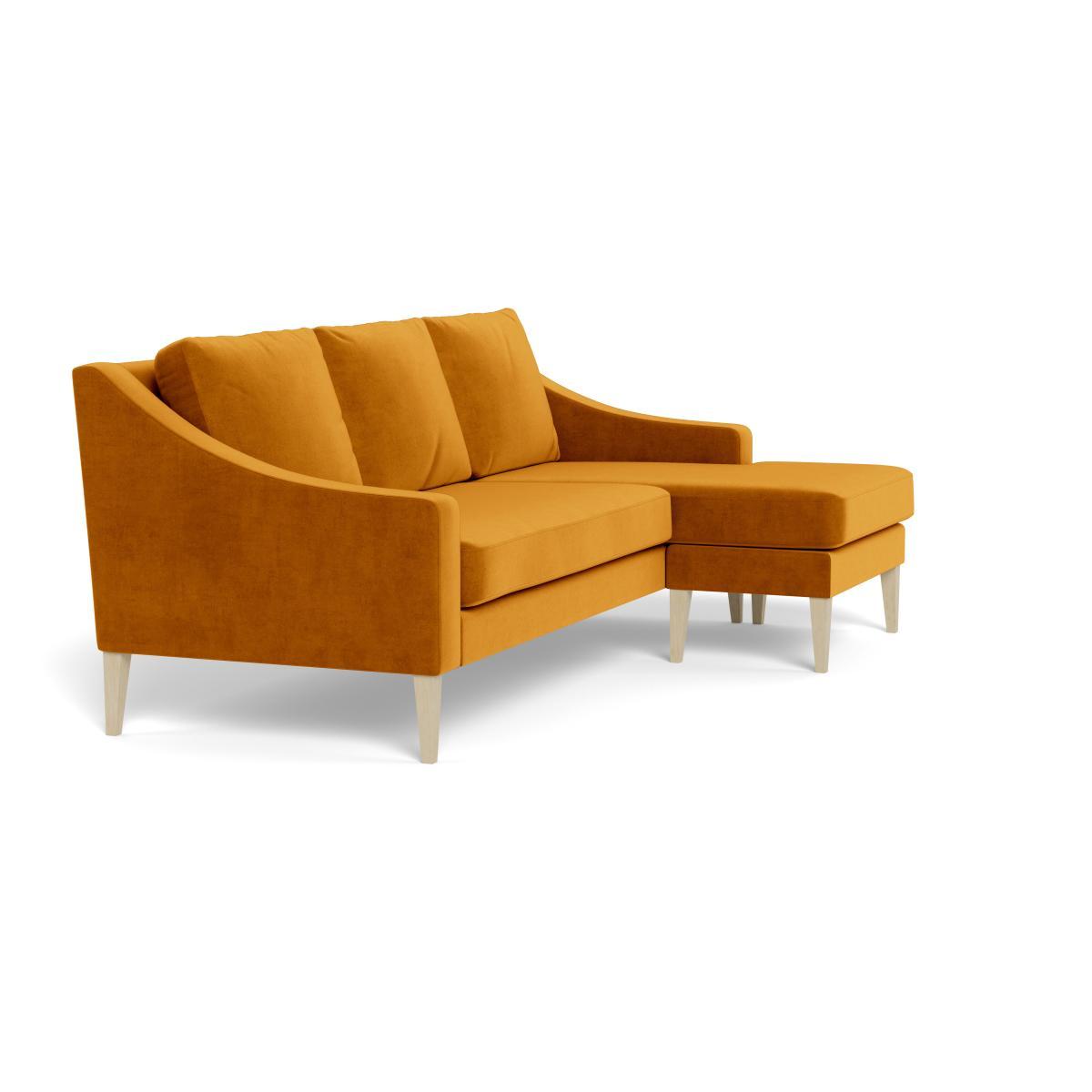 Heal's Richmond Corner Chaise Sofa Smart Luxe Velvet Cognac Natural Ash - Heal's UK Furniture – image 2