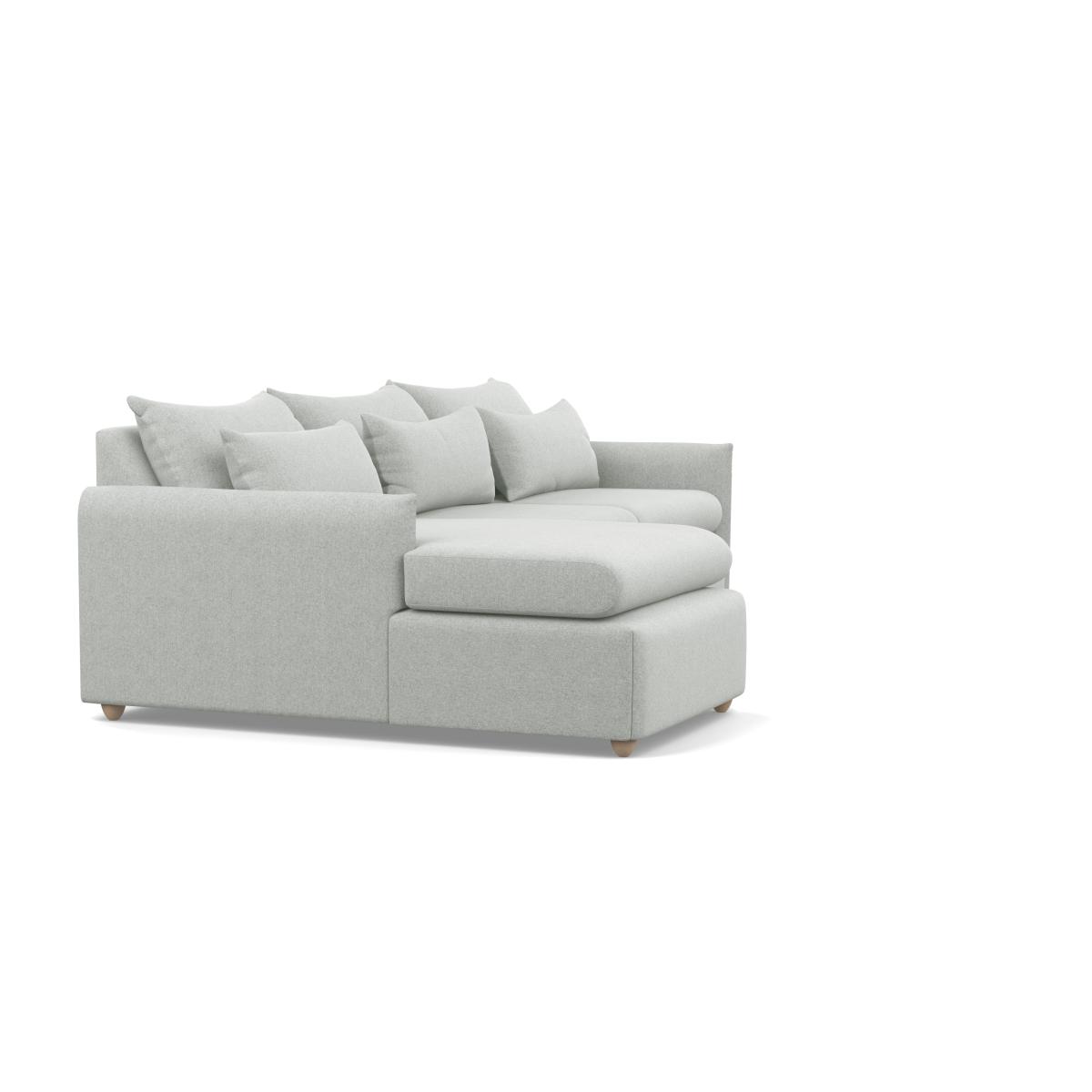 Heal's Pillow Large Left Hand Corner Chaise Melton Wool Limestone Natural Feet - Heal's UK Furniture – image 2