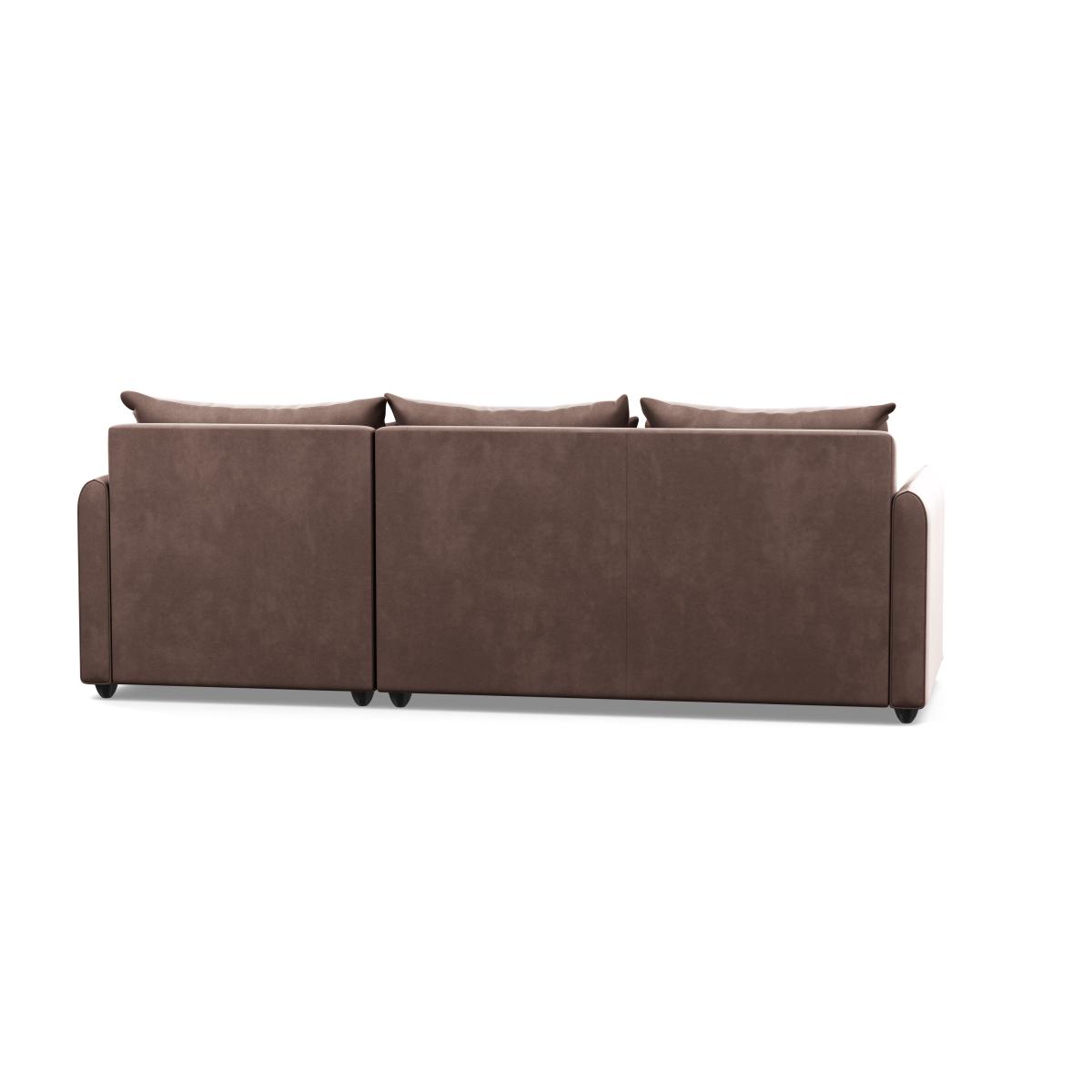 Heal's Pillow Medium Right Hand Corner Chaise Velvet Mink Natural Feet - Heal's UK Furniture – image 5