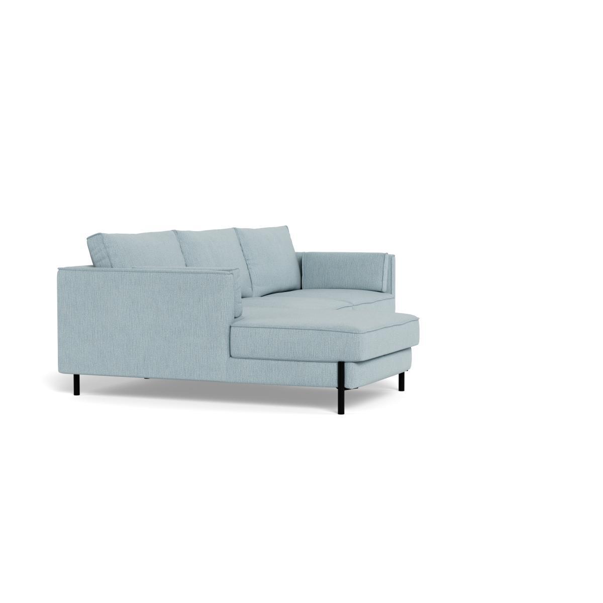 Heal's Tortona Left Hand Facing 4 Seater Corner Chaise Smart Linen Mix Duck Egg Black Feet - Heal's UK Furniture – image 2