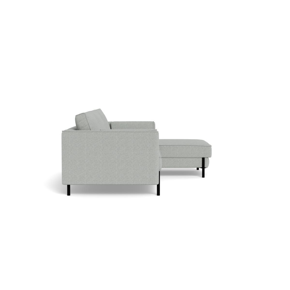 Heal's Tortona Right Hand Facing 4 Seater Corner Chaise Melton Wool Limestone Black Feet - Heal's UK Furniture – image 3