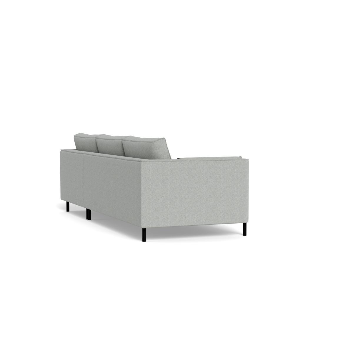Heal's Tortona Right Hand Facing 4 Seater Corner Chaise Melton Wool Limestone Black Feet - Heal's UK Furniture – image 4