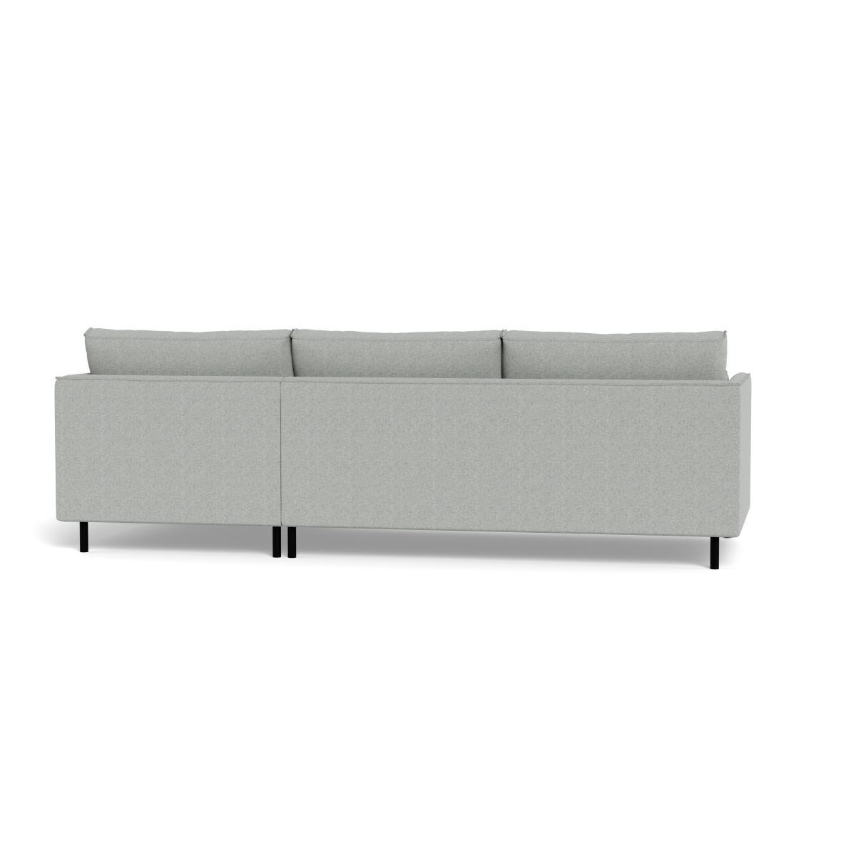Heal's Tortona Right Hand Facing 4 Seater Corner Chaise Melton Wool Limestone Black Feet - Heal's UK Furniture – image 5
