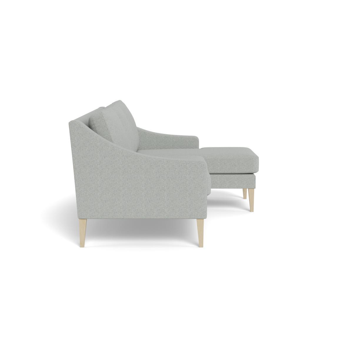 Heal's Richmond Corner Chaise Sofa Melton Wool Limestone Tinted Ash Feet - Heal's UK Furniture – image 3