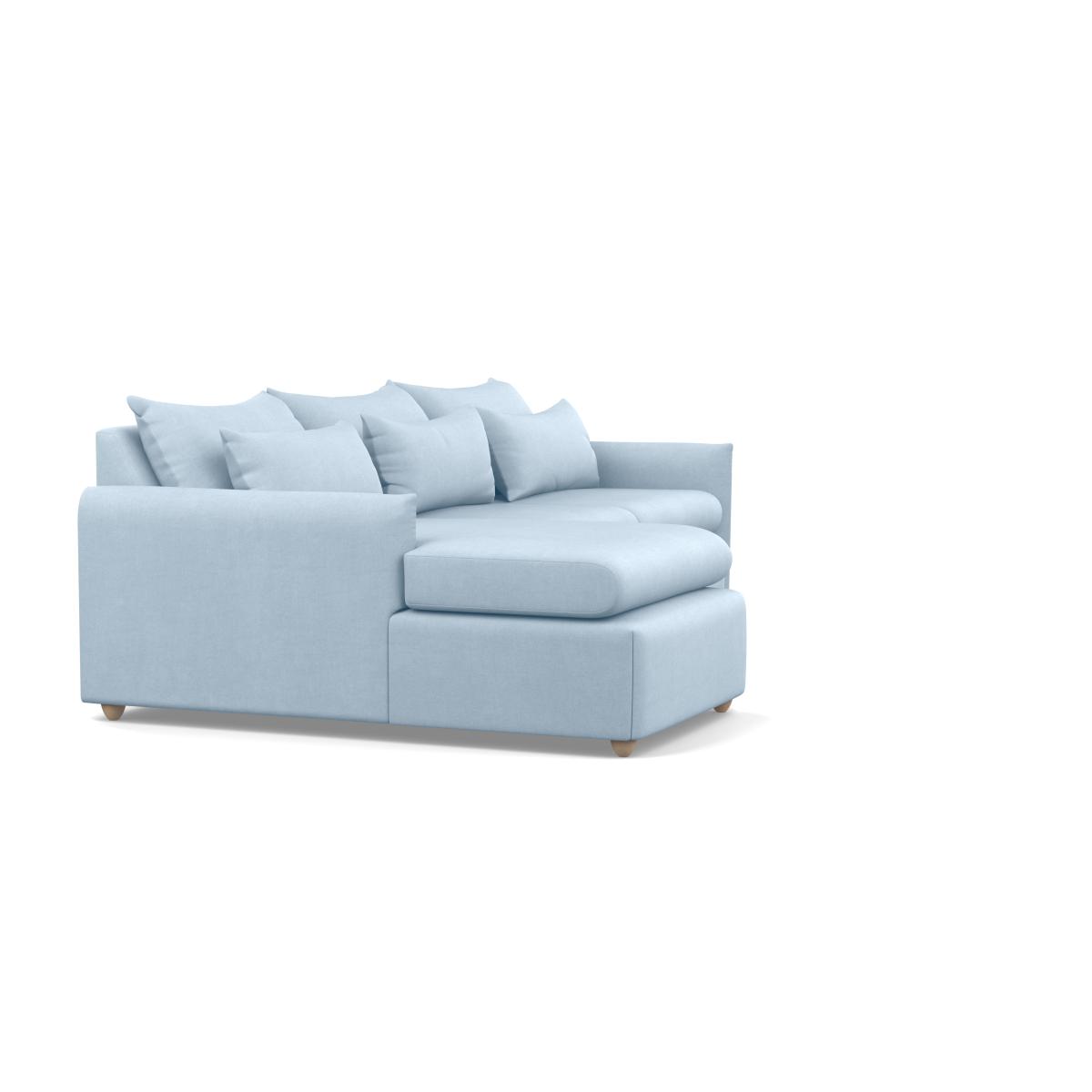 Heal's Pillow Large Left Hand Corner Chaise Capelo LinenCotton Sea Shanty Chestnut Stain Feet - Heal's UK Furniture – image 2