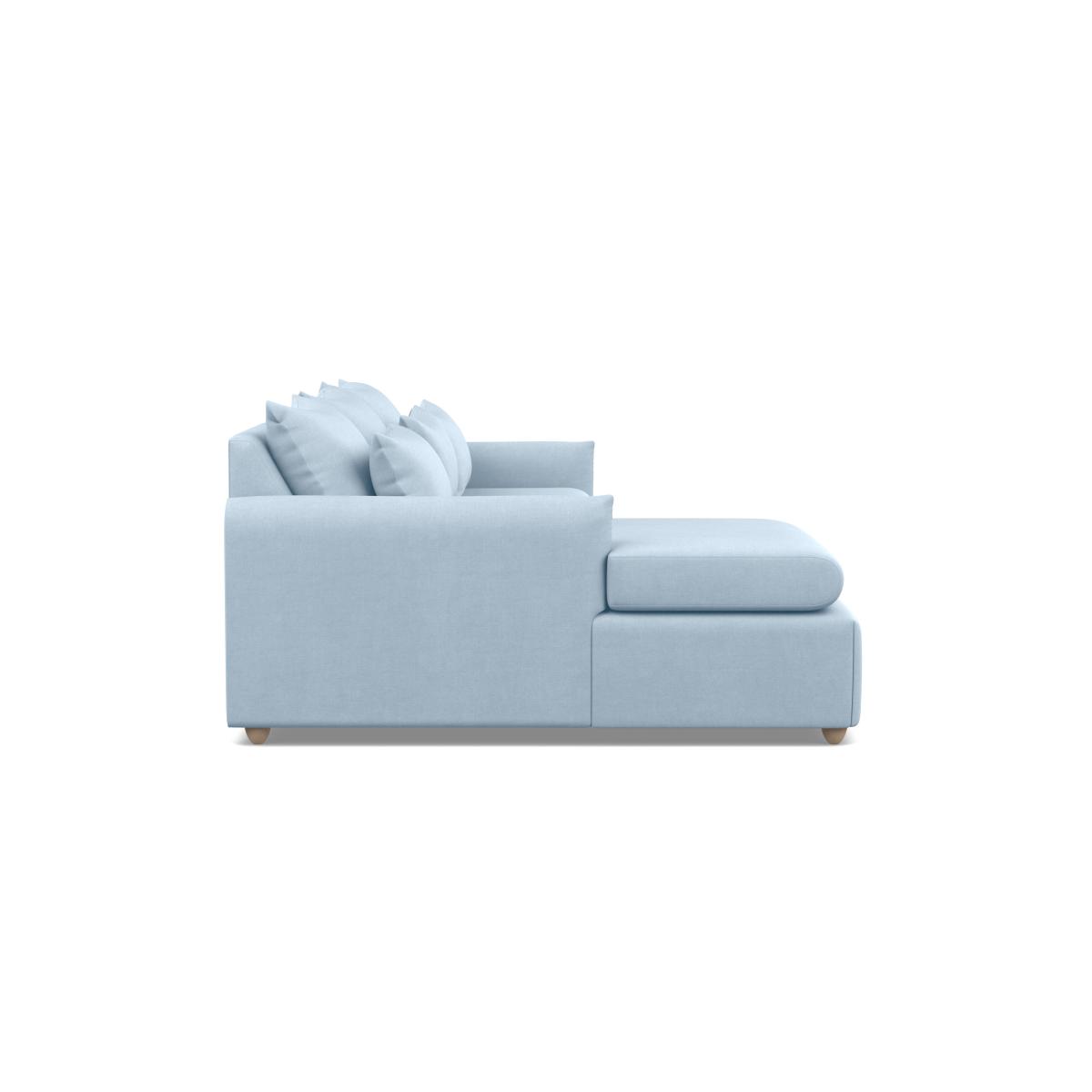 Heal's Pillow Large Left Hand Corner Chaise Capelo LinenCotton Sea Shanty Chestnut Stain Feet - Heal's UK Furniture – image 3