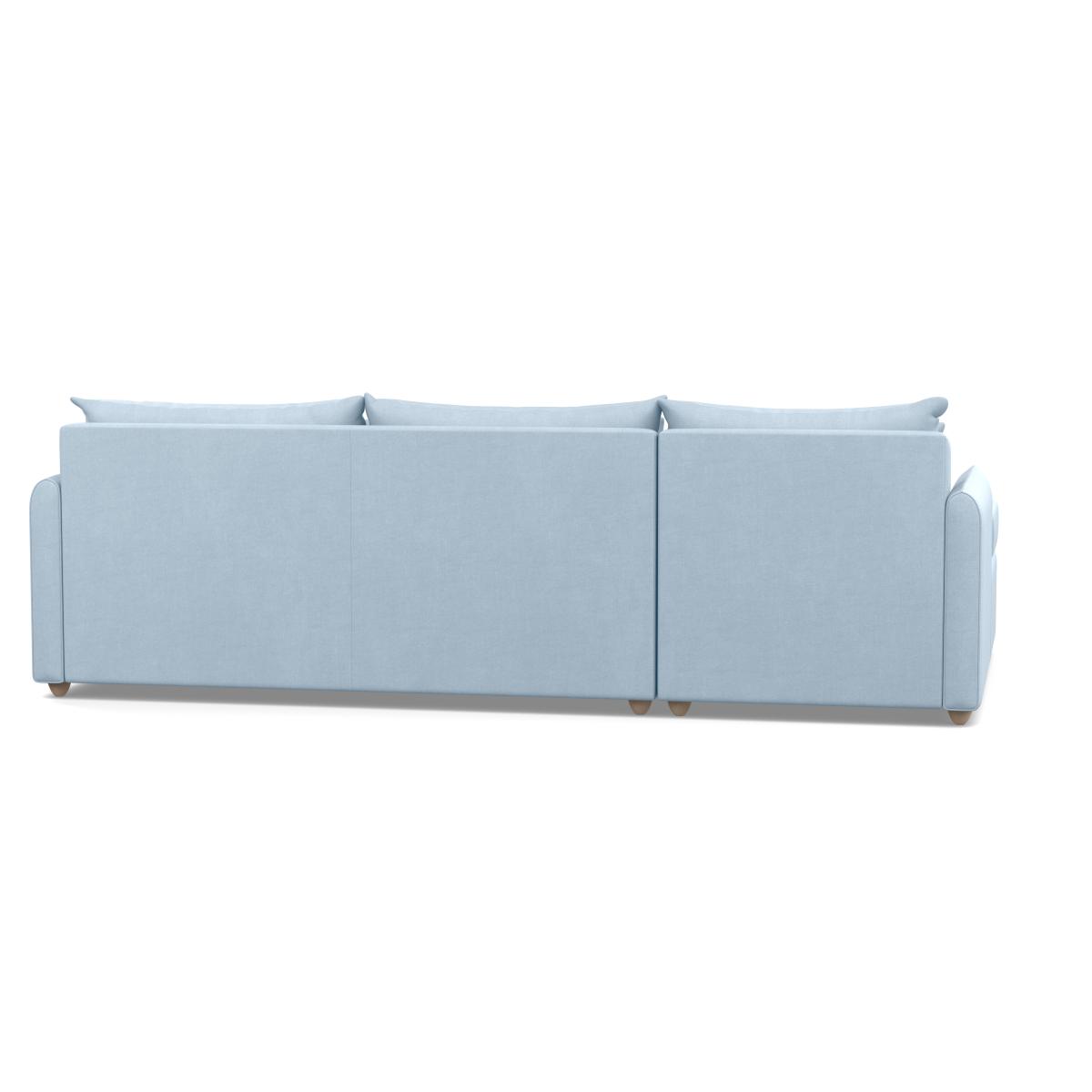 Heal's Pillow Large Left Hand Corner Chaise Capelo LinenCotton Sea Shanty Chestnut Stain Feet - Heal's UK Furniture – image 5