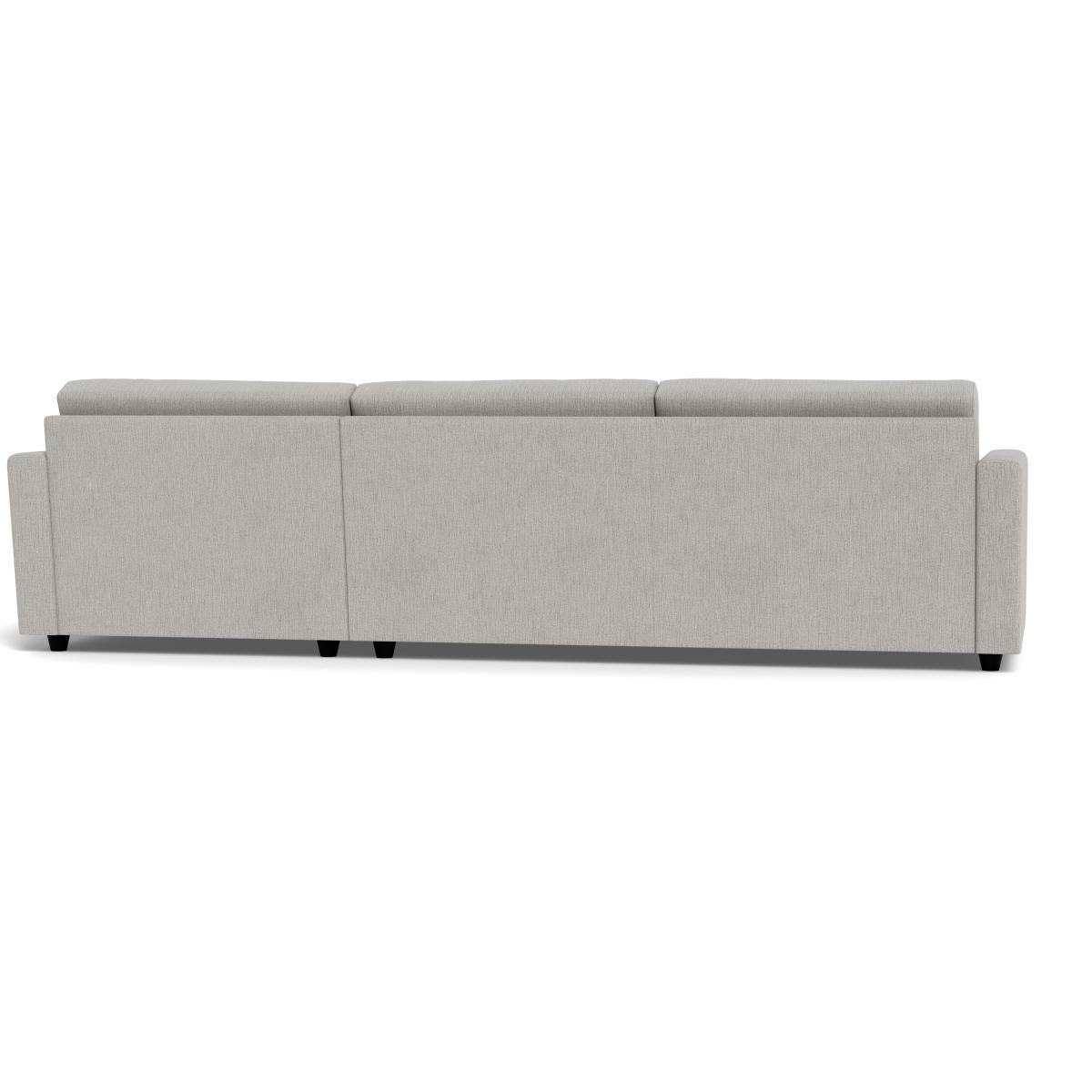 Heal's Nimbus II Complete 4 Seater Corner Chaise RHF Smart Linen Mix Silver Black Feet - Heal's UK Furniture – image 5
