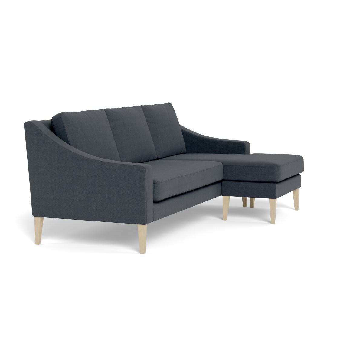 Heal's Richmond Corner Chaise Sofa Linen Dark Grey Black Feet - Heal's UK Furniture – image 2