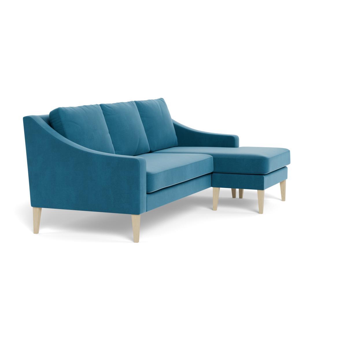 Heal's Richmond Corner Chaise Sofa Smart Velvet Ocean Natural Feet - Heal's UK Furniture – image 2