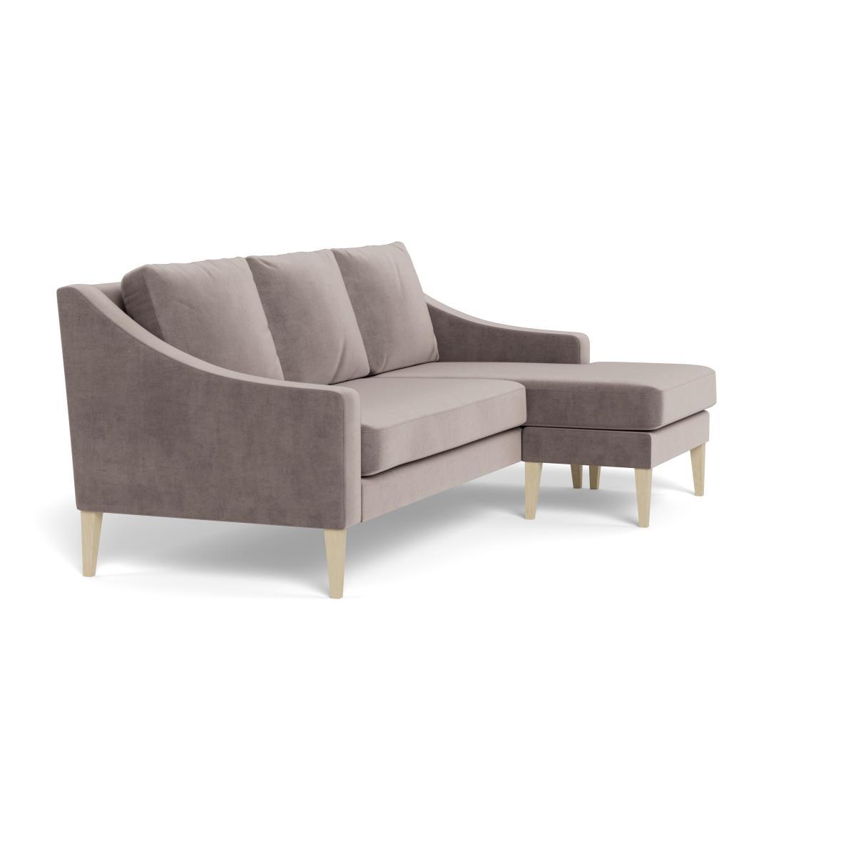 Heal's Richmond Corner Chaise Sofa Smart Luxe Velvet Mushroom Black - Heal's UK Furniture – image 2