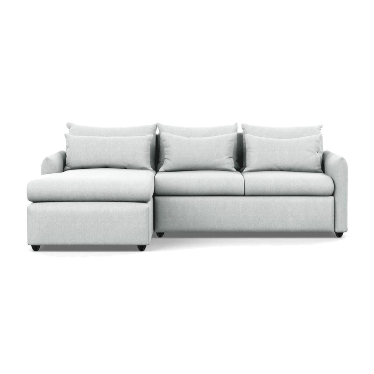 Heal's Pillow Medium Left Hand Corner Chaise Sofa Bed Broad Weave Tin Black Feet - Heal's UK Bedroom Furniture