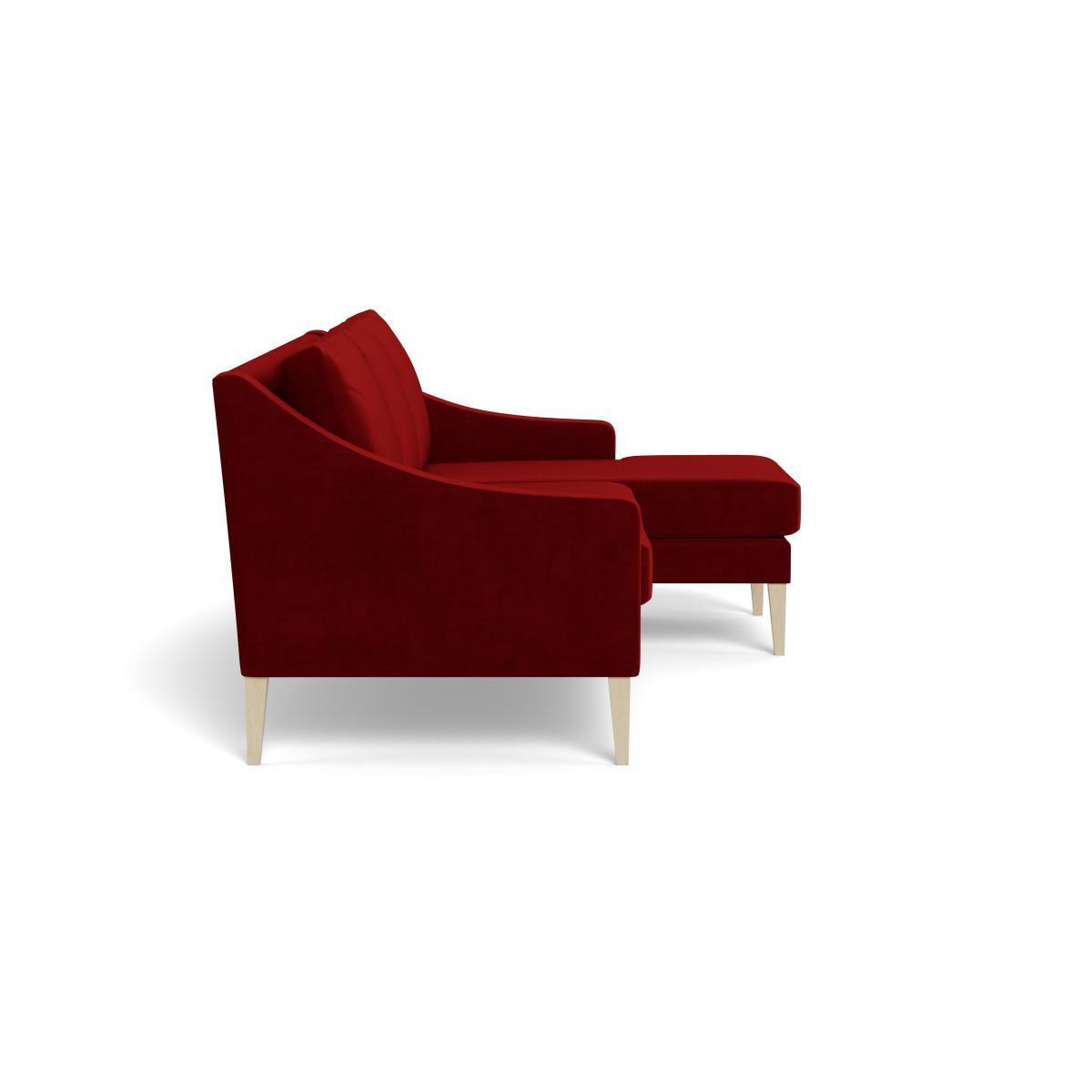 Heal's Richmond Corner Chaise Sofa Smart Luxe Velvet Mulberry Natural Ash - Heal's UK Furniture – image 3