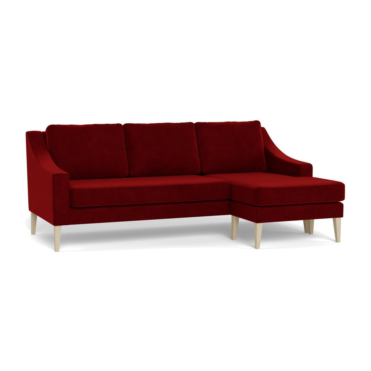 Heal's Richmond Corner Chaise Sofa Smart Luxe Velvet Mulberry Natural Ash - Heal's UK Furniture – image 1