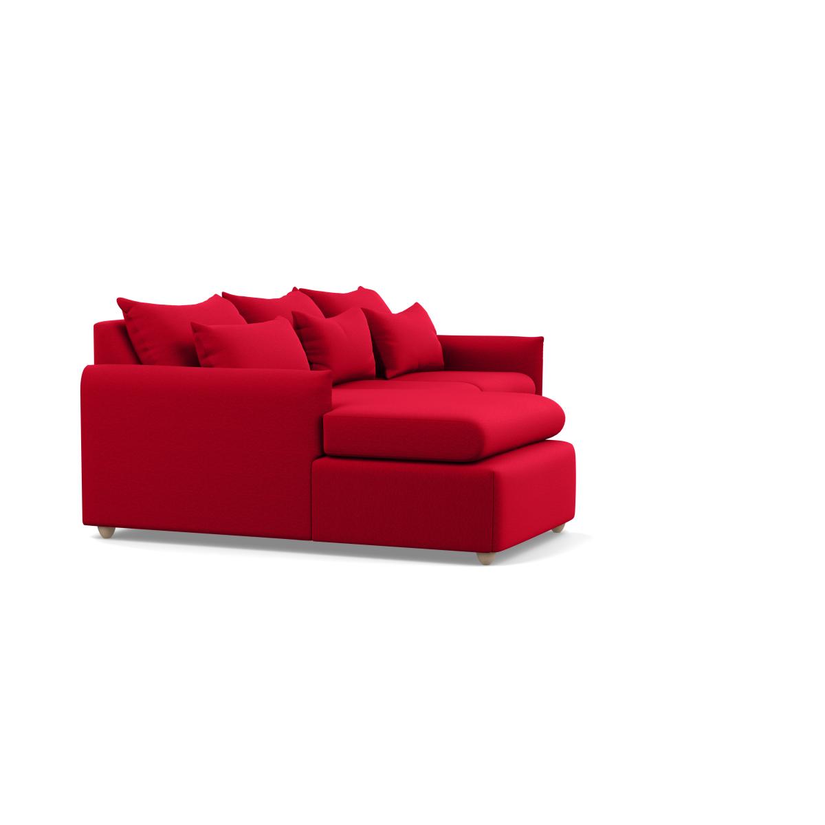 Heal's Pillow Medium Left Hand Corner Chaise Melton Wool Red Oxide Chestnut Stain Feet - Heal's UK Furniture – image 2