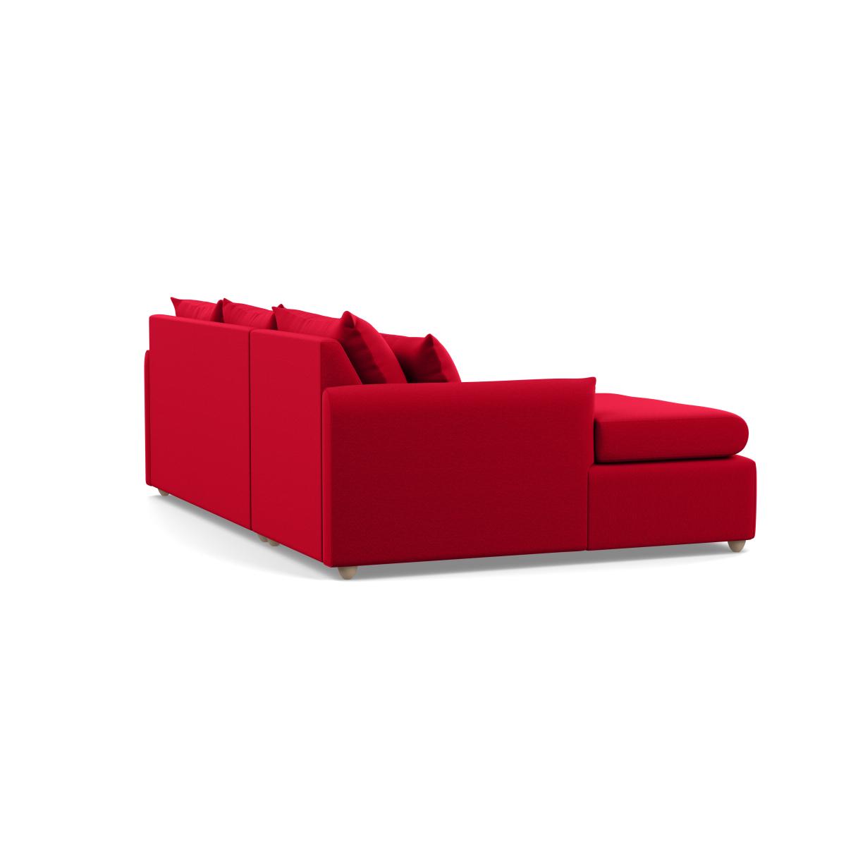 Heal's Pillow Medium Left Hand Corner Chaise Melton Wool Red Oxide Chestnut Stain Feet - Heal's UK Furniture – image 4
