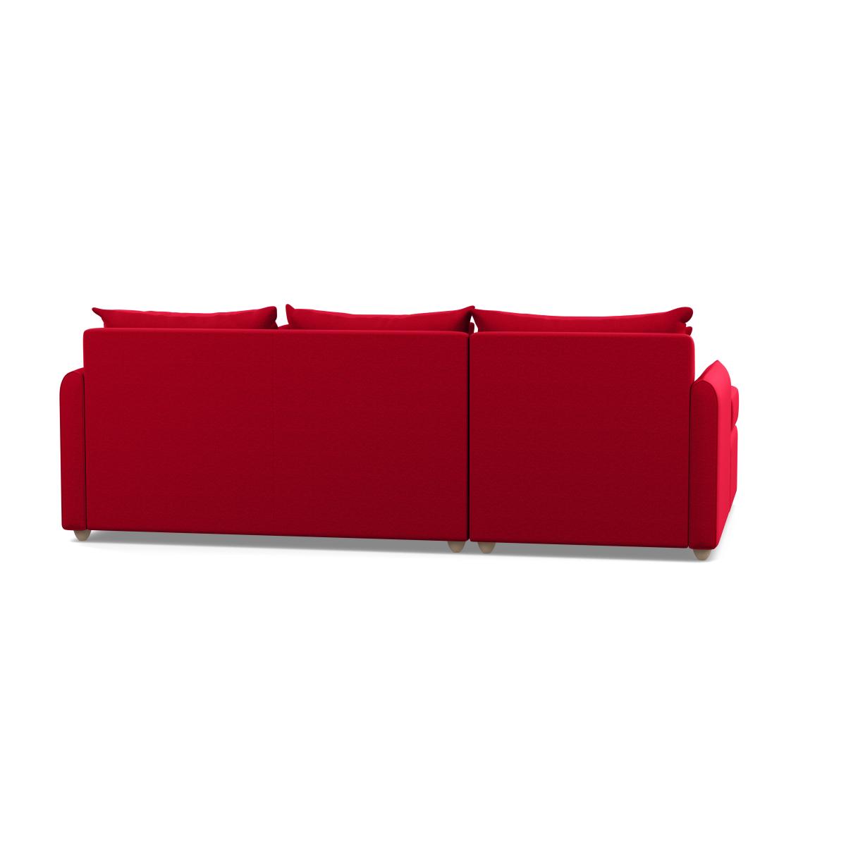 Heal's Pillow Medium Left Hand Corner Chaise Melton Wool Red Oxide Chestnut Stain Feet - Heal's UK Furniture – image 5